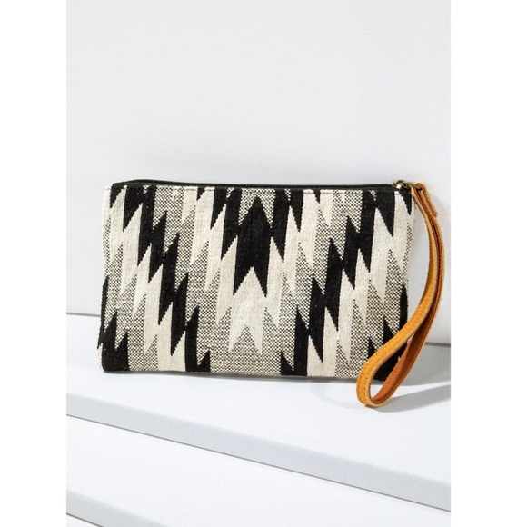 Handmade Beaded Cotton Ethnic Pattern Clutch - Picture 2 of 4